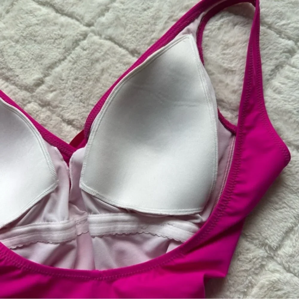Gottex | Magenta Lattice Surplice One Piece Swimsuit | Size 12